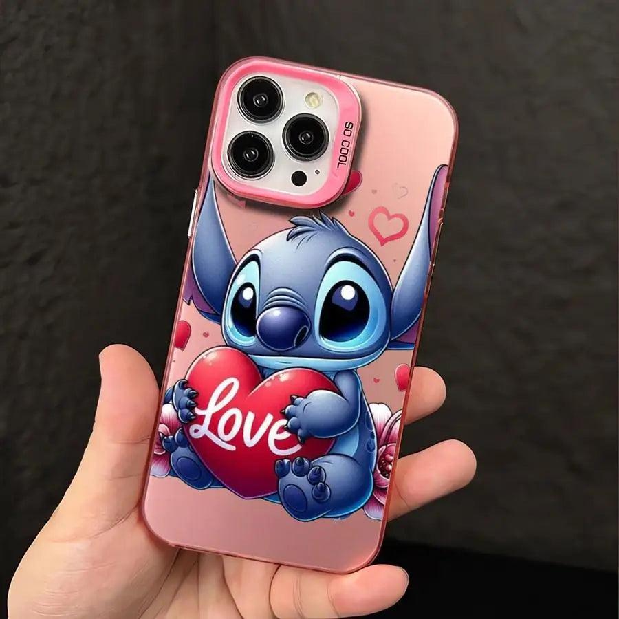 Carcasa de Disney Stitch con Protección de Cámara – Diseño Divertido para iPhone 16, 15, 14, 13, 12, 11 Pro Max y Más - Carcasas Moviles