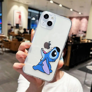 Carcasa de Stitch Enfadado - Diseño Divertido para iPhone 16, 15, 14, 13, 12, 11, X, XS, XR, Pro, Max Mini y Plus - Carcasas Moviles