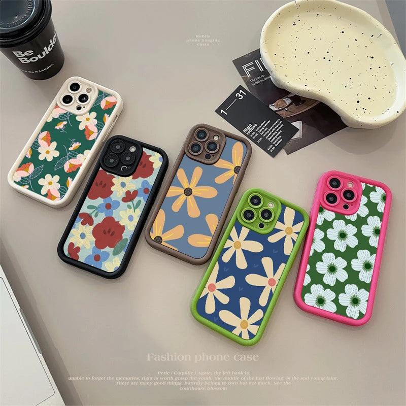 Carcasa con Diseño Floral – Protección Elegante para iPhone 15, 14, 13, 12, Plus, Pro, Max y Mini - Carcasas Moviles