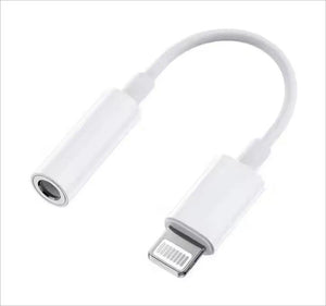 Adaptador de iOS a 3.5mm Jack AUX – Convertidor para iPhone 14, 13, 12, 11 Pro Max, Splitter de Audio - Carcasas Moviles