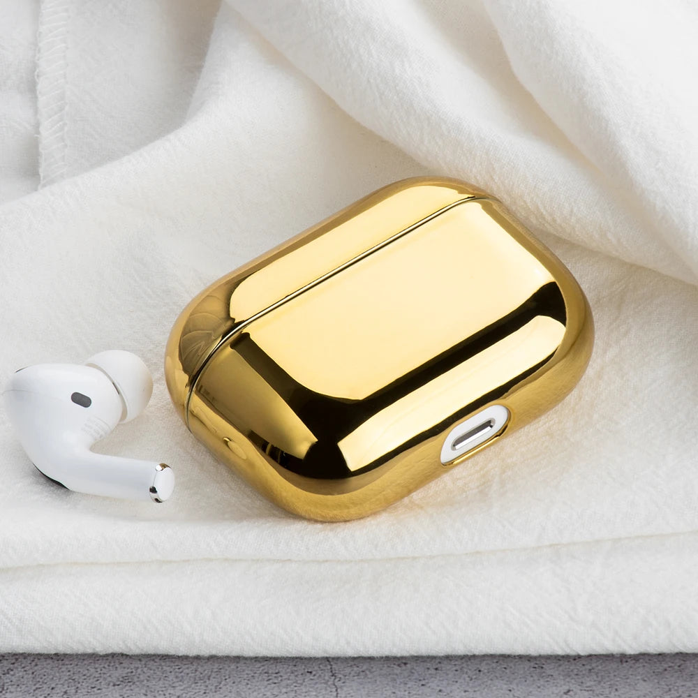 Funda Brillante Electrochapada para AirPods Pro 1/2/3 – Protección con Estilo Brillante