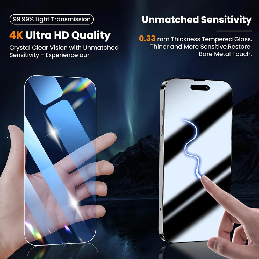 Funda Transparente + Cristal Templado para iPhone 16, 15 Pro Max y Más