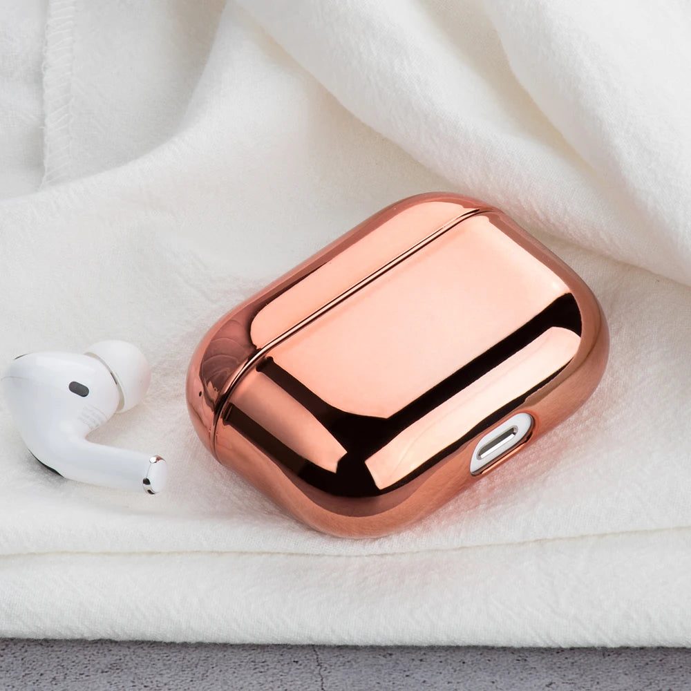 Funda Brillante Electrochapada para AirPods Pro 1/2/3 – Protección con Estilo Brillante