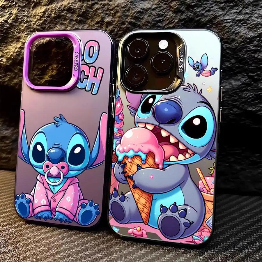 Carcasa de Disney Stitch con Protección de Cámara – Diseño Divertido para iPhone 16, 15, 14, 13, 12, 11 Pro Max y Más - Carcasas Moviles