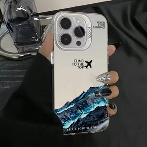 Funda Montaña y Avión al Atardecer – iPhone 7 al 13