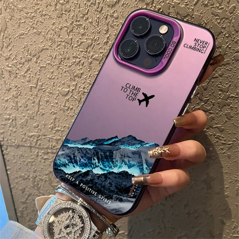 Funda Montaña y Avión al Atardecer – iPhone 14 al 16