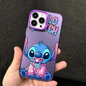 Carcasa de Disney Stitch con Protección de Cámara – Diseño Divertido para iPhone 16, 15, 14, 13, 12, 11 Pro Max y Más - Carcasas Moviles