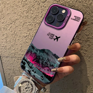 Funda Montaña y Avión al Atardecer – iPhone 7 al 13