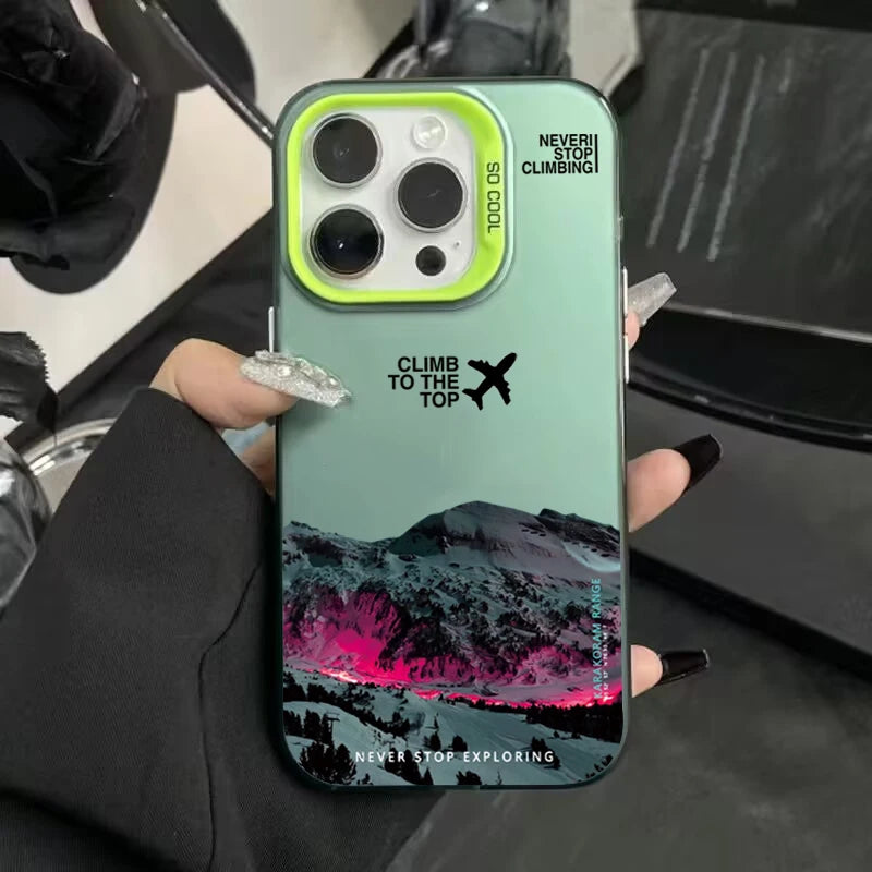 Funda Montaña y Avión al Atardecer – iPhone 7 al 13