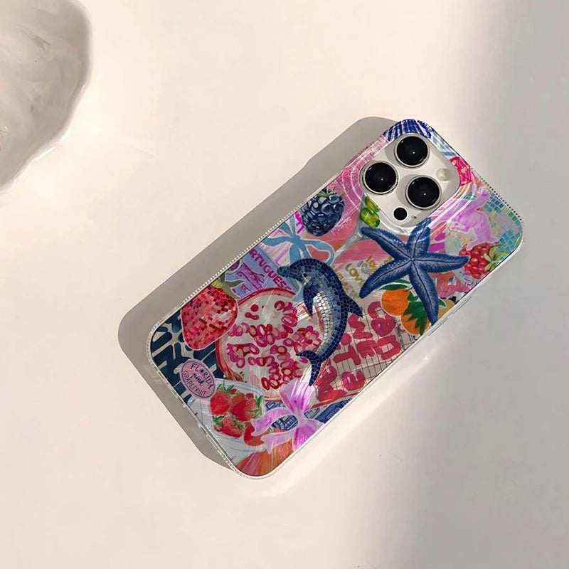 Funda Playa y Olas – Diseño Escénico para iPhone con Protección Antigolpes