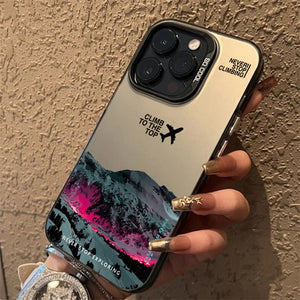 Funda Montaña y Avión al Atardecer – iPhone 7 al 13