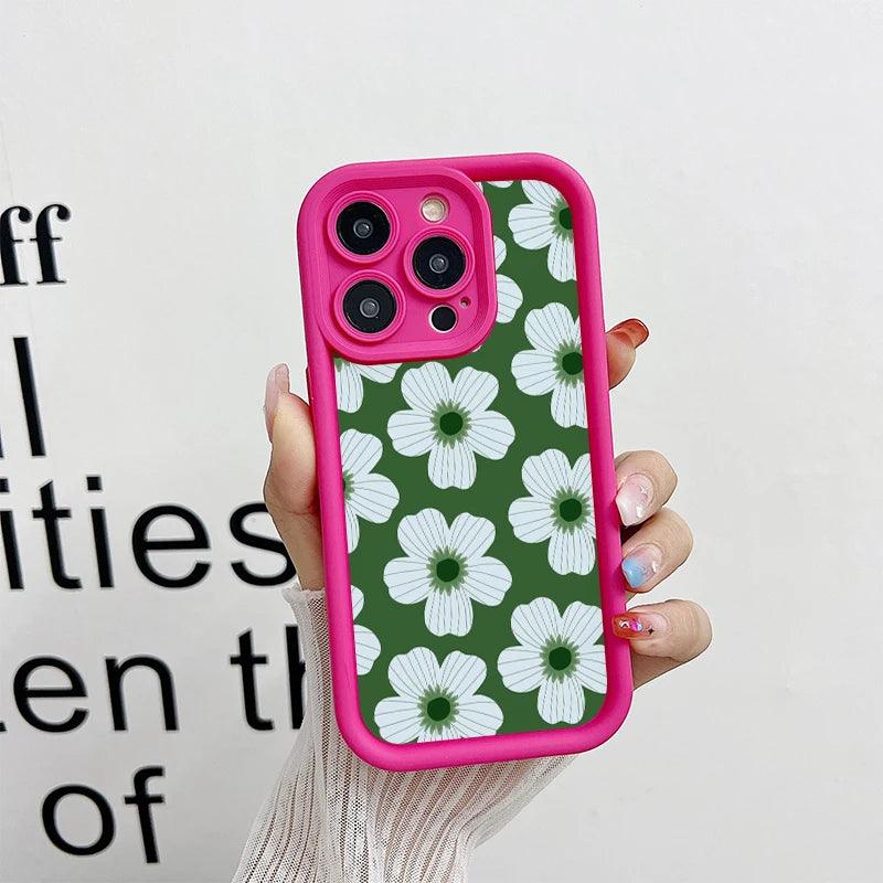 Carcasa con Diseño Floral – Protección Elegante para iPhone 15, 14, 13, 12, Plus, Pro, Max y Mini - Carcasas Moviles