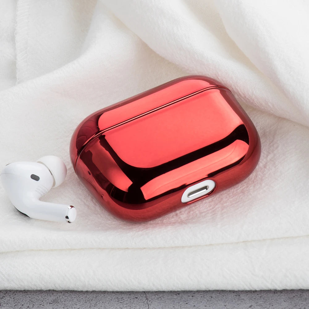 Funda Brillante Electrochapada para AirPods Pro 1/2/3 – Protección con Estilo Brillante