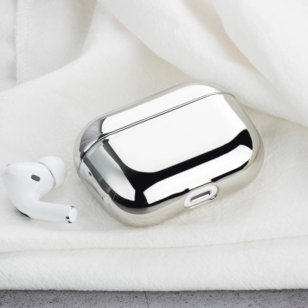 Funda Brillante Electrochapada para AirPods Pro 1/2/3 – Protección con Estilo Brillante
