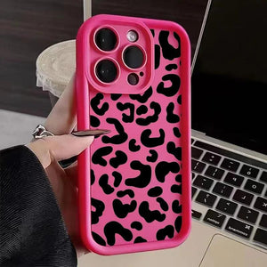 Carcasa de Silicona con de Leopardo para iPhone 16, 15, 14, 13, 12, 11 Pro Max y Más - Carcasas Moviles