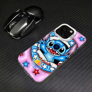 Carcasa de Stitch & Angel 💙💗 – Diseño Tierno y Protección Total para iPhone 15, 14, 13, 12 Pro Max & Plus - Carcasas Moviles