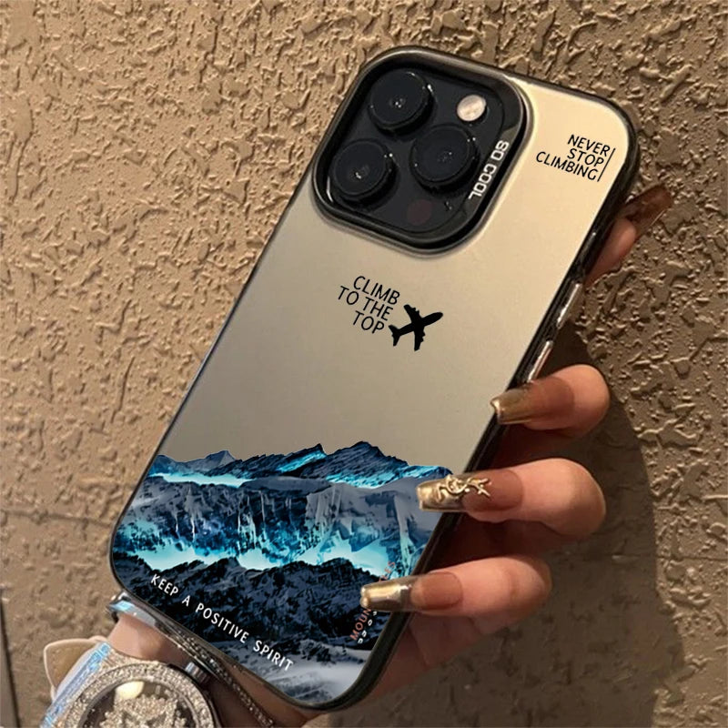 Funda Montaña y Avión al Atardecer – iPhone 14 al 16