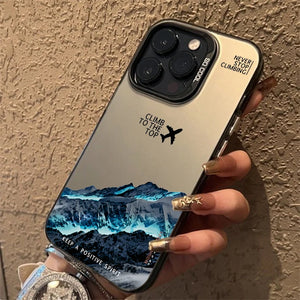 Funda Montaña y Avión al Atardecer – iPhone 7 al 13