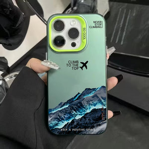 Funda Montaña y Avión al Atardecer – iPhone 7 al 13