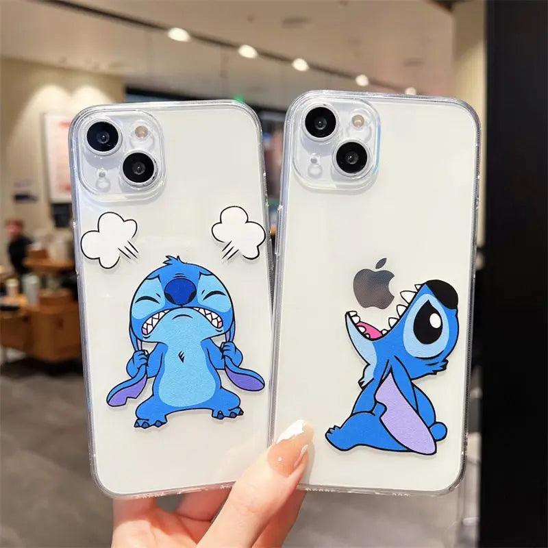 Carcasa de Stitch Enfadado - Diseño Divertido para iPhone 16, 15, 14, 13, 12, 11, X, XS, XR, Pro, Max Mini y Plus - Carcasas Moviles